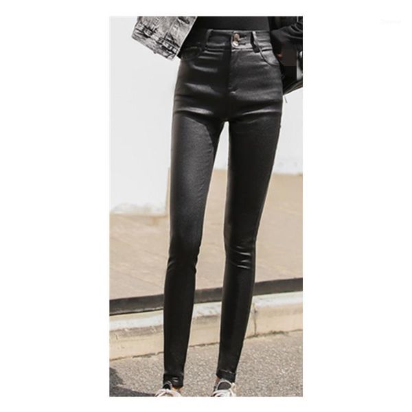 women's pants & capris leather matte pu leggings korean outerwear elastic skinny scrub feet, Black;white
women's pants & capris leather matte pu leggings korean outerwear elastic skinny scrub feet, Black;white
