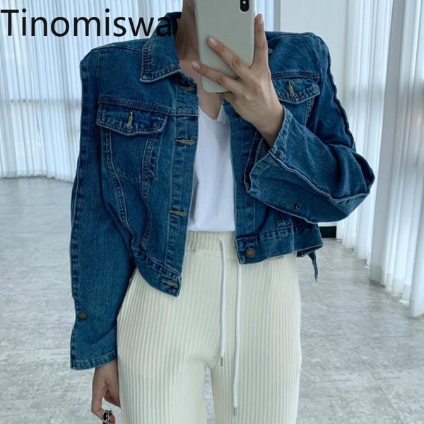 tinomiswa denim jackets korean chic turn down collar long sleeve coats femme loose casual single breasted lady a1375 women's, Black;brown
tinomiswa denim jackets korean chic turn down collar long sleeve coats femme loose casual single breasted lady a1375 women's, Black;brown