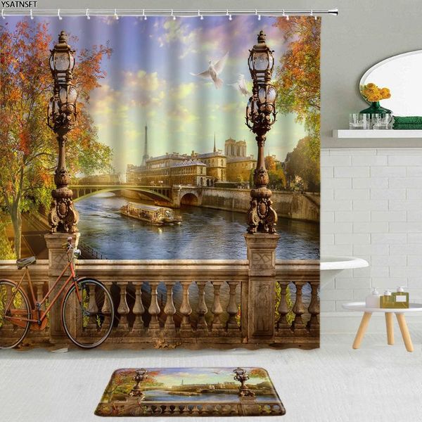 shower curtains 2pcs european style town bridge river curtain forest mountain building landscape non-slip bath mat bathroom set
shower curtains 2pcs european style town bridge river curtain forest mountain building landscape non-slip bath mat bathroom set