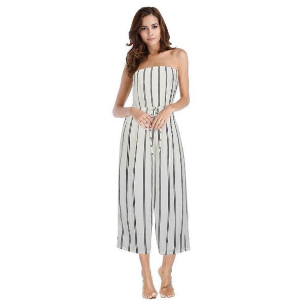 women's jumpsuits & rompers plus size womens jumpsuit 2021 summer off the shoulder pants casual striped one piece pantalon combinaiso a, Black;white
women's jumpsuits & rompers plus size womens jumpsuit 2021 summer off the shoulder pants casual striped one piece pantalon combinaiso a, Black;white