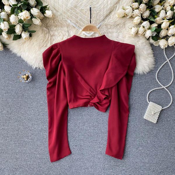 women's blouses & shirts women blouse long sleeve shirt crop woman blusas french chic 2022 spring elegant plus size ins, White
women's blouses & shirts women blouse long sleeve shirt crop woman blusas french chic 2022 spring elegant plus size ins, White