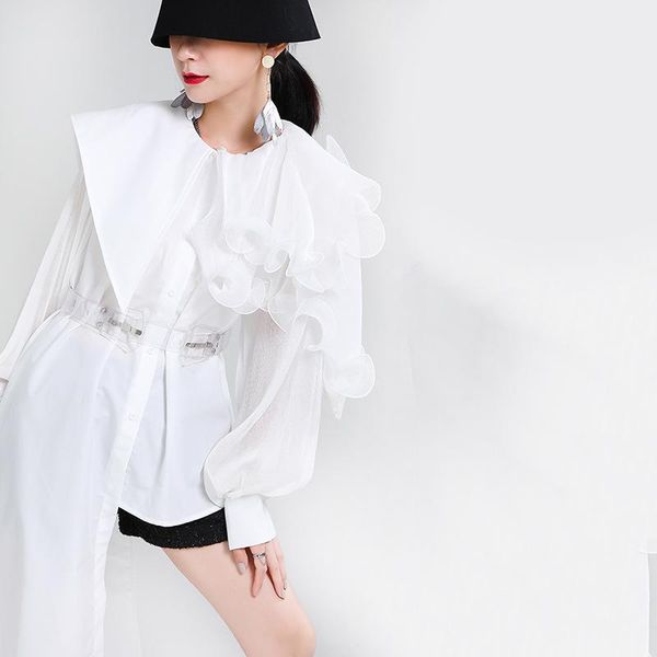 blouse women 2021 autumn and winter overweight retro irregular stitching pleated shirt with belt white women's blouses & shirts
blouse women 2021 autumn and winter overweight retro irregular stitching pleated shirt with belt white women's blouses & shirts