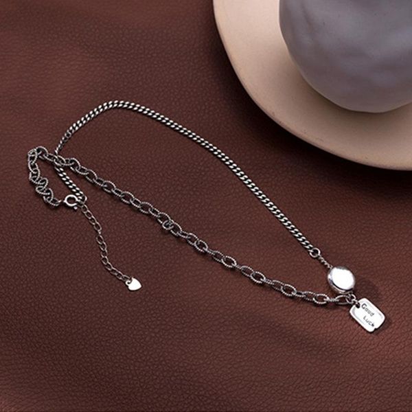 chains original thai silver english letter square geometric short necklace pendant retro simple art ladies brand jewelry
chains original thai silver english letter square geometric short necklace pendant retro simple art ladies brand jewelry