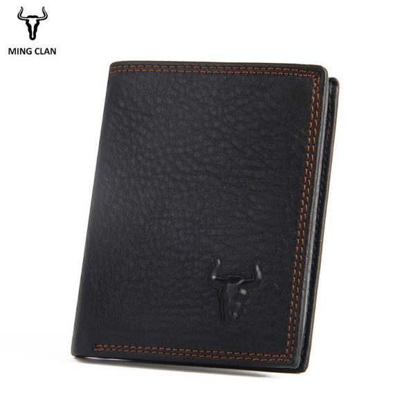 wallets italian leather wallet male gift id card holder cowhide bifold men 100 dollar bill short purses full top, Red;black