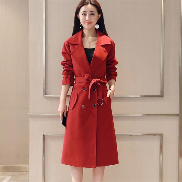 women's trench coats 2021 women spring autumn windbreaker fashion korean long slim coat temperament was wild female tide c241, Tan;black
women's trench coats 2021 women spring autumn windbreaker fashion korean long slim coat temperament was wild female tide c241, Tan;black