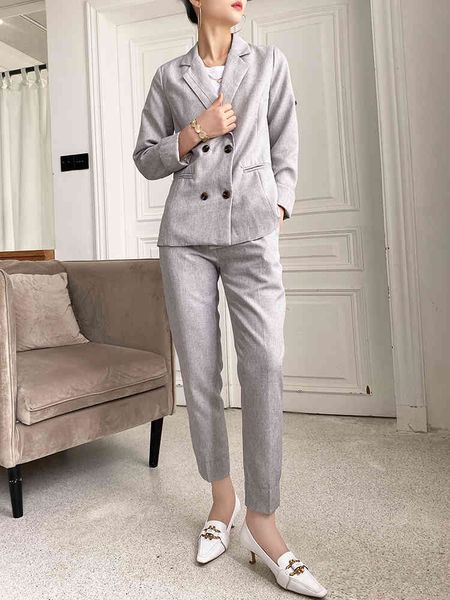 pant fashion elegant women suits long sleeve double-breasted ol pants set office ladies two-piece blazer sets, White
pant fashion elegant women suits long sleeve double-breasted ol pants set office ladies two-piece blazer sets, White