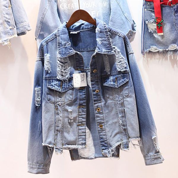 women's jackets spring irregular tassel denim jacket loose hollow out long sleeve female coat fashion turn down collar women, Black;brown
women's jackets spring irregular tassel denim jacket loose hollow out long sleeve female coat fashion turn down collar women, Black;brown