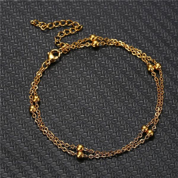 beaded, strands fashion stainless steel gold color double layer round bead charm bracelet & bangle for women jewelry accessories, Black
beaded, strands fashion stainless steel gold color double layer round bead charm bracelet & bangle for women jewelry accessories, Black