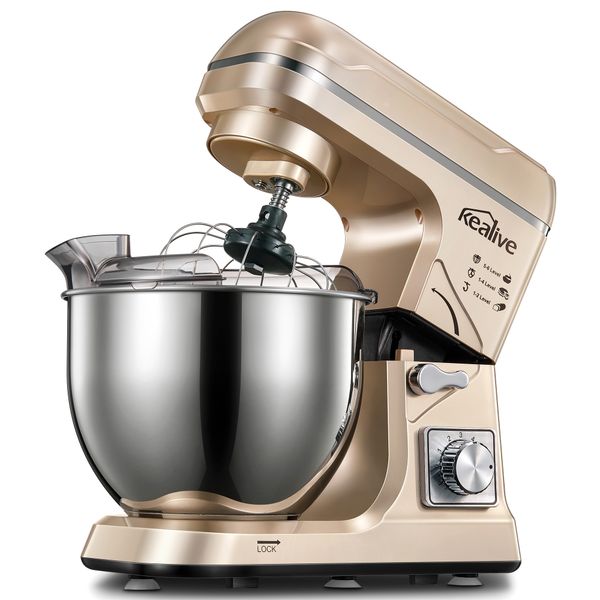 kitchen electric food mixer with dough hook, wire whip & beater stainless steel bowl
kitchen electric food mixer with dough hook, wire whip & beater stainless steel bowl