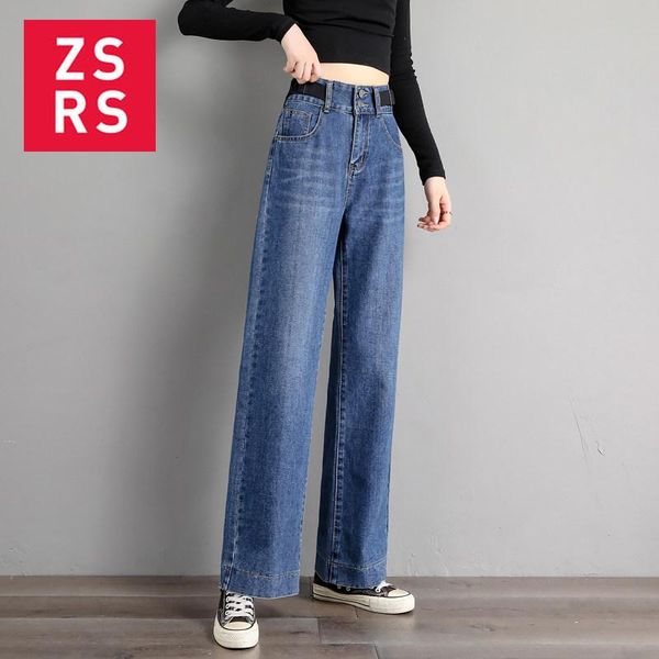 women's jeans zsrs women leisure loose high waist retro wide leg womens jean female straight denim trousers 2021 spring summer, Blue
women's jeans zsrs women leisure loose high waist retro wide leg womens jean female straight denim trousers 2021 spring summer, Blue