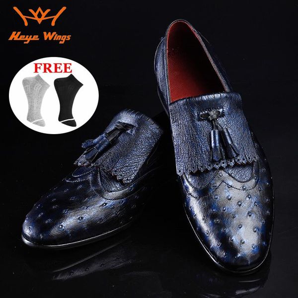 leather loafers exotic shoes real ostrich skin men's dress luxury business, Black
leather loafers exotic shoes real ostrich skin men's dress luxury business, Black