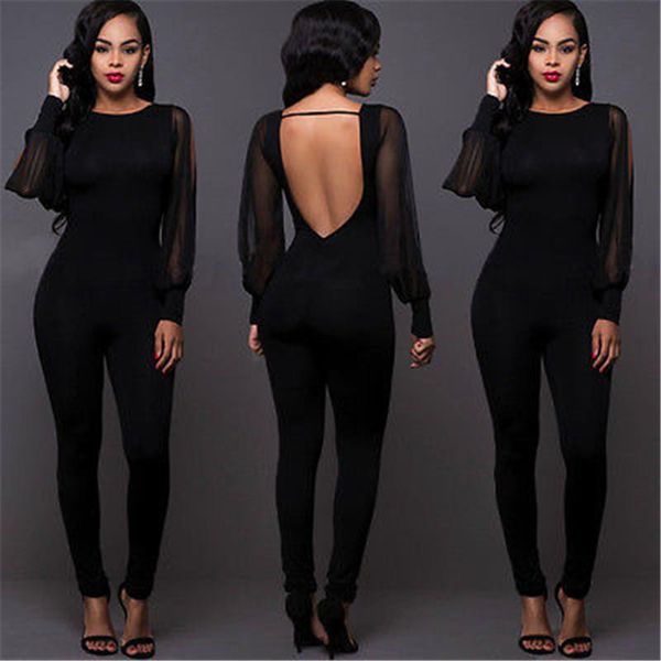 women's jumpsuits & rompers women backless party milk silk+mesh jumpsuit playsuit bodycon romper trousers clubwear, Black;white
women's jumpsuits & rompers women backless party milk silk+mesh jumpsuit playsuit bodycon romper trousers clubwear, Black;white