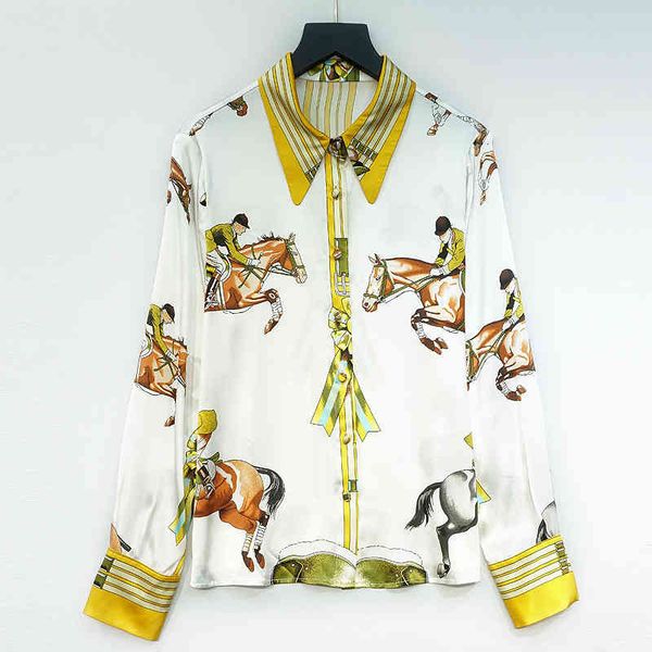 women's blouses & shirts spring 2021 fashion elegant silk female printing 100% sleeves c111, White
women's blouses & shirts spring 2021 fashion elegant silk female printing 100% sleeves c111, White