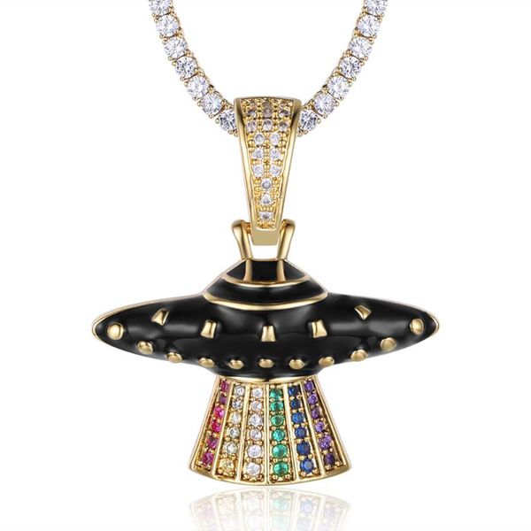 pendant necklaces 100% micro zircon hip hop rainbow spacecraft necklace for men jewelry party wholesale custom accept gift, Silver
pendant necklaces 100% micro zircon hip hop rainbow spacecraft necklace for men jewelry party wholesale custom accept gift, Silver
