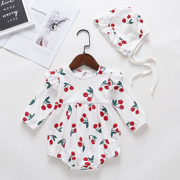infant baby girls cherry printing rompers and hat clothing spring autumn kids girl long sleeve clothes 210429, Blue
infant baby girls cherry printing rompers and hat clothing spring autumn kids girl long sleeve clothes 210429, Blue