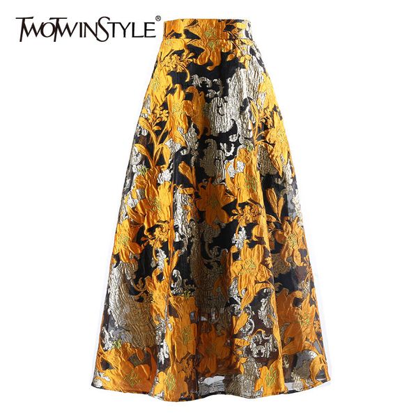 print a line midi skirt for women high waist vintage hit color skits female fashion new clothing spring tide 210428, Black
print a line midi skirt for women high waist vintage hit color skits female fashion new clothing spring tide 210428, Black