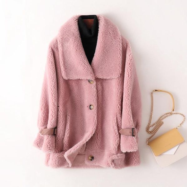 women's fur & faux women coat winter casacos femininos inverno real price sheep jacket oversized collar clothing female, Black
women's fur & faux women coat winter casacos femininos inverno real price sheep jacket oversized collar clothing female, Black