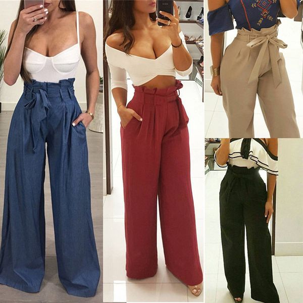 women's pants & capris tunic wide leg female high waist lace up maxi trousers large size autumn fashion women clothing loose long, Black;white
women's pants & capris tunic wide leg female high waist lace up maxi trousers large size autumn fashion women clothing loose long, Black;white