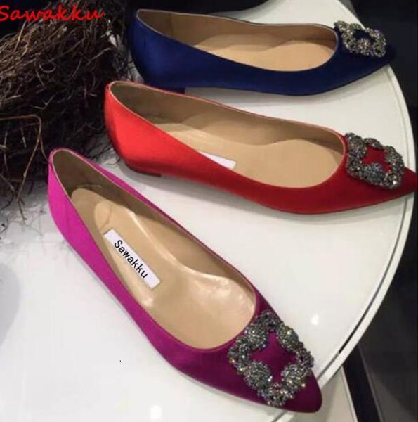 sandals classics brand square button water drill flat bottom women red wedding shoes pointed shallow mouth single, Black
sandals classics brand square button water drill flat bottom women red wedding shoes pointed shallow mouth single, Black