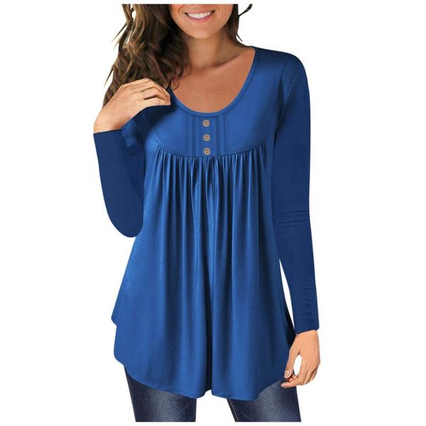 women's blouses & shirts all-match blouse casual round neck pleated soild color long-sleeved daily vetement femme 2021 chemisier, White
women's blouses & shirts all-match blouse casual round neck pleated soild color long-sleeved daily vetement femme 2021 chemisier, White