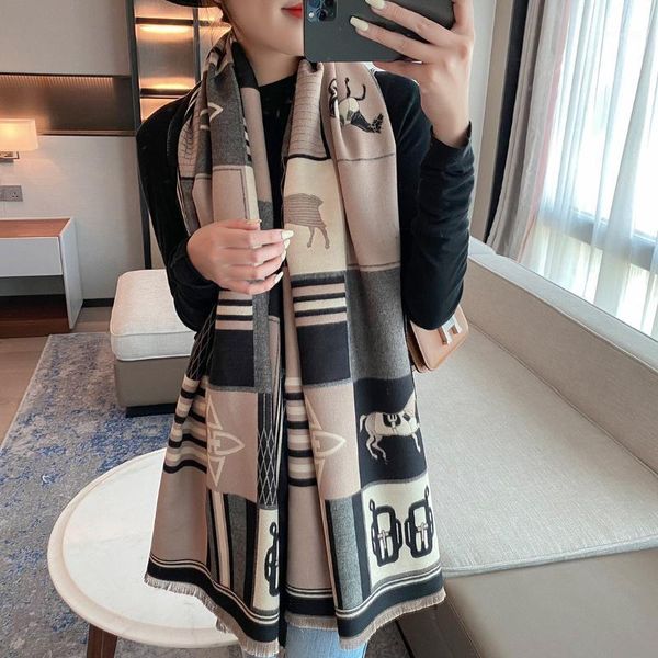 scarves cashmere scarf hijab for women print double-sided thick warm winter blanket female shawl wrap bufanda 180*65cm1, Blue;gray
scarves cashmere scarf hijab for women print double-sided thick warm winter blanket female shawl wrap bufanda 180*65cm1, Blue;gray