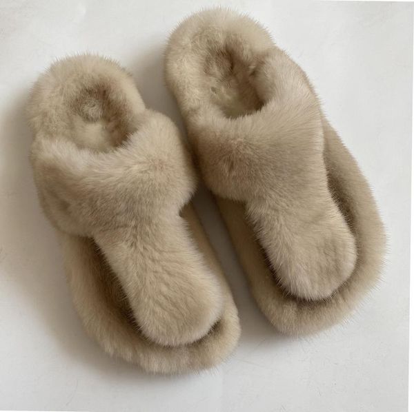 slippers summer flip flops men's and women's casual sandals real mink hair personality shoes anti slip trend fur, Black
slippers summer flip flops men's and women's casual sandals real mink hair personality shoes anti slip trend fur, Black