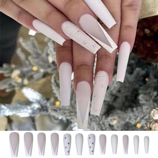 false nails 24pcs fake long frosted v-shaped french detachable full cover with designs coffin ballerina press on, Red;gold
false nails 24pcs fake long frosted v-shaped french detachable full cover with designs coffin ballerina press on, Red;gold