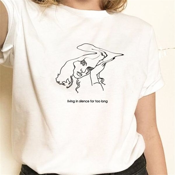 living in silence for too long women art drawing t-shirt tumblr fashion grunge style music tee egirl edgy shirt 210512, White
living in silence for too long women art drawing t-shirt tumblr fashion grunge style music tee egirl edgy shirt 210512, White