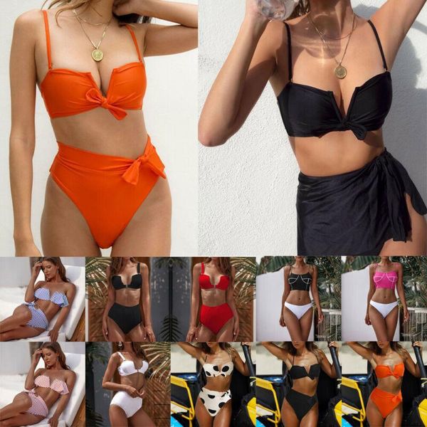 women bikini set solid/stripe push-up padded bandeau bra swimsuit high waist bottom bathing suit bandage beachwear two-piece suits
women bikini set solid/stripe push-up padded bandeau bra swimsuit high waist bottom bathing suit bandage beachwear two-piece suits