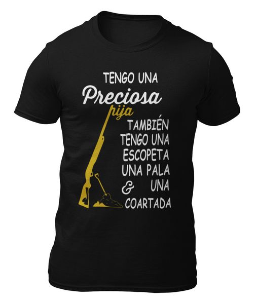 t-shirt-i got a lovely daughter-gun-blade-alibi - t-shirt -, White;black 
t-shirt-i got a lovely daughter-gun-blade-alibi - t-shirt -, White;black