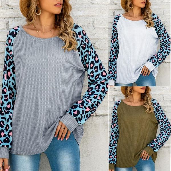women blouse casual shirt leopard print o-neck long sleeve loose dames oversized for women's blouses & shirts, White
women blouse casual shirt leopard print o-neck long sleeve loose dames oversized for women's blouses & shirts, White