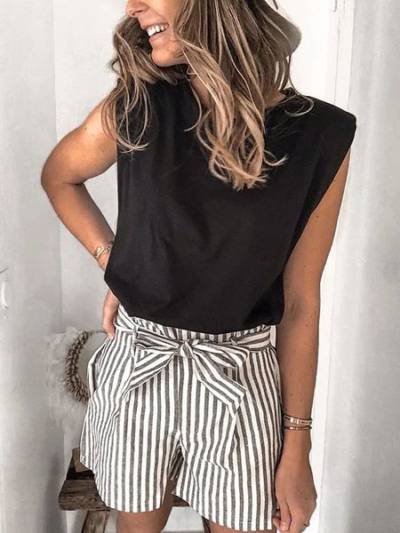 women's t-shirt women za fashion solid 95% cotton shoulder pad t-shirt vintage o-neck sleeveless casual girls streetwear 0jo1, White
women's t-shirt women za fashion solid 95% cotton shoulder pad t-shirt vintage o-neck sleeveless casual girls streetwear 0jo1, White