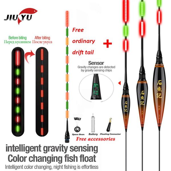 jiuyu 1pcs smart led fishing float highly sensitive fish bite remind buoy gravity sensor glowing electric night two tails cr425 accessories
jiuyu 1pcs smart led fishing float highly sensitive fish bite remind buoy gravity sensor glowing electric night two tails cr425 accessories