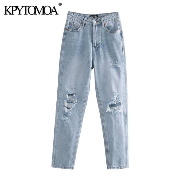 kpytomoa women chic fashion ripped hole side pockets jeans vintage high waist zipper fly denim female ankle trousers mujer 210730, Blue
kpytomoa women chic fashion ripped hole side pockets jeans vintage high waist zipper fly denim female ankle trousers mujer 210730, Blue