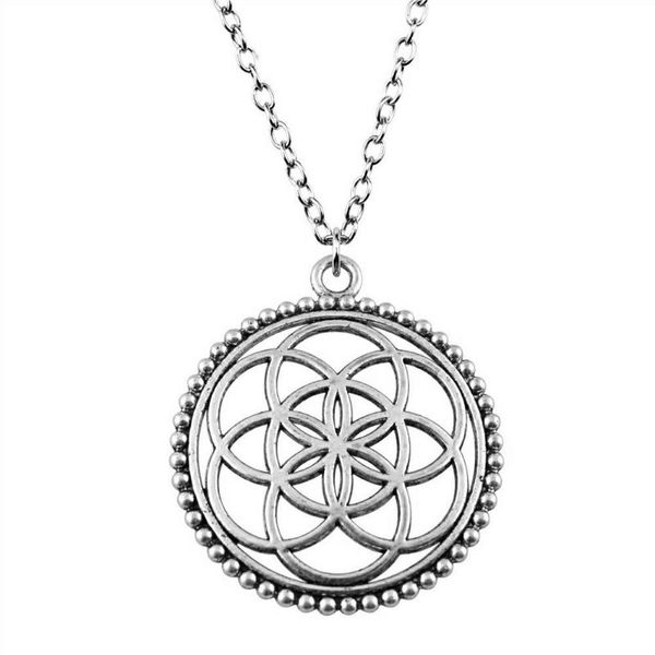 pendant necklaces 1 piece 45x40mm the flower of life, seed life charms necklace for women drop pendants female gift, Silver
pendant necklaces 1 piece 45x40mm the flower of life, seed life charms necklace for women drop pendants female gift, Silver