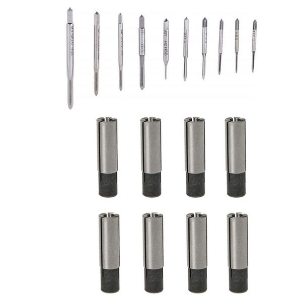 hand tools 10pcs hss m1-m3.5 mini tap drill bit & 8 pcs 1/4 inch to 1/8 chuck driver adapter engraving machine conversion kit
hand tools 10pcs hss m1-m3.5 mini tap drill bit & 8 pcs 1/4 inch to 1/8 chuck driver adapter engraving machine conversion kit