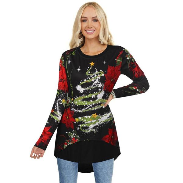 women christmas printed long sleeve o neck lady festival vintage casual loose blouses with buttons women's & shirts, White
women christmas printed long sleeve o neck lady festival vintage casual loose blouses with buttons women's & shirts, White