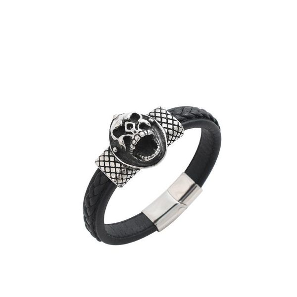 and unique snake skull hollow bracelet titanium steel magnetic clasp casting men's luxury jewelry accessories bangle, Black
and unique snake skull hollow bracelet titanium steel magnetic clasp casting men's luxury jewelry accessories bangle, Black