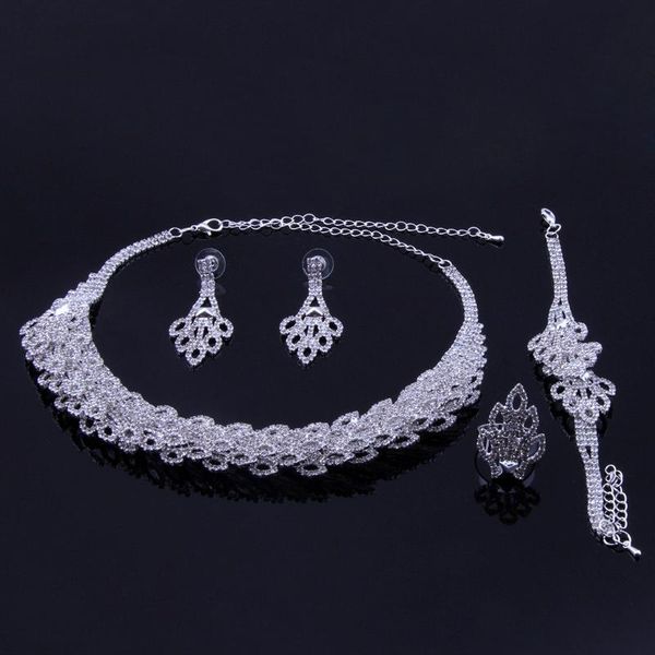 earrings & necklace fashion silver plated crystal necklace/earrings/ring/bracelet wedding accessories bridal jewelry sets for women#n202
earrings & necklace fashion silver plated crystal necklace/earrings/ring/bracelet wedding accessories bridal jewelry sets for women#n202
