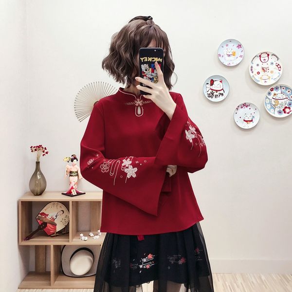 chinese style clothing women clothes 2021 spring harujuku asian streetwear cheongsam hanfu puffy sleeve casual hanfu 12324, Red
chinese style clothing women clothes 2021 spring harujuku asian streetwear cheongsam hanfu puffy sleeve casual hanfu 12324, Red