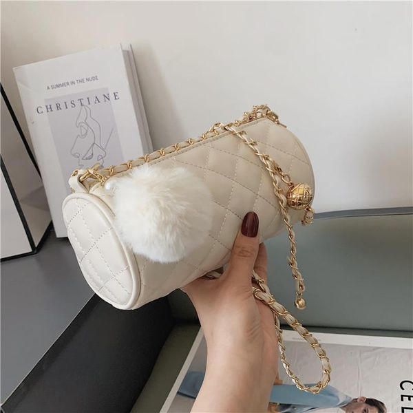 shoulder bags fashion cylinder female style rhombus chain small bag trendy korean version of hair ball one-shoulder messenger
shoulder bags fashion cylinder female style rhombus chain small bag trendy korean version of hair ball one-shoulder messenger