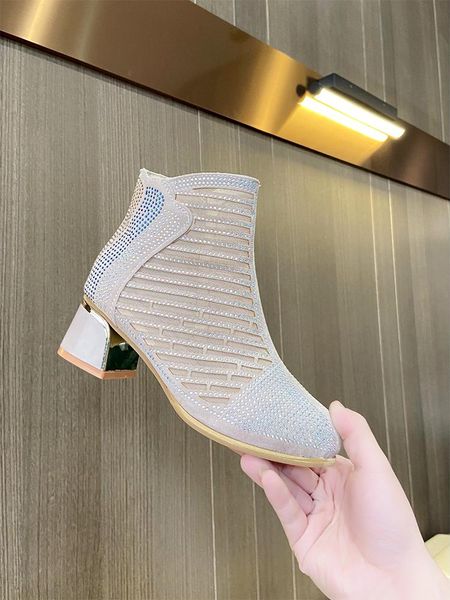 boots elegant high-heeled ladies summer british wind rhinestone thin section breathable short-tube net large size., Black
boots elegant high-heeled ladies summer british wind rhinestone thin section breathable short-tube net large size., Black