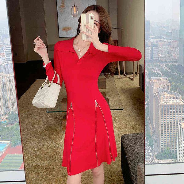 casual dresses 2022 autumn fashion polo collar spice girl dr's waist closing knitted medium and long skirt, Black;gray
casual dresses 2022 autumn fashion polo collar spice girl dr's waist closing knitted medium and long skirt, Black;gray