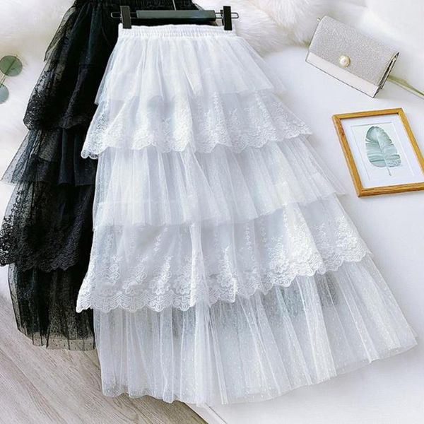tulle long skirs for women cake-layers drape lace frill ruffle hem skirt fluffy loose pleated maxi skirts black white
tulle long skirs for women cake-layers drape lace frill ruffle hem skirt fluffy loose pleated maxi skirts black white