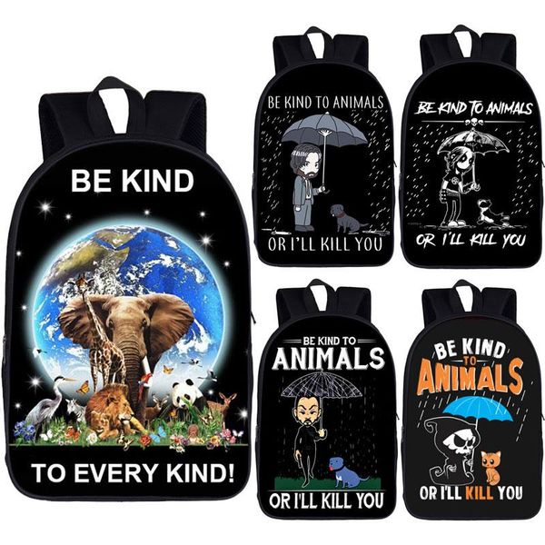 backpack be kind to animals women men travel bag children school bags for teenager large capacity lapback pack bookbag
backpack be kind to animals women men travel bag children school bags for teenager large capacity lapback pack bookbag