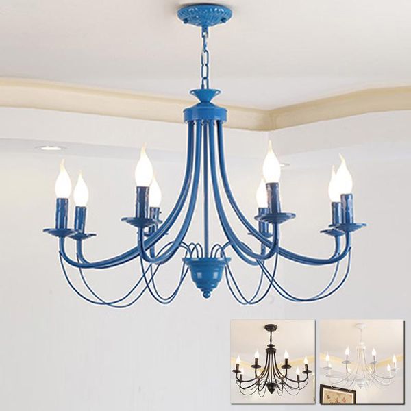 european american modern iron led chandelier light blue white black 5 6 8 lights decorative foyer living dinning lamp chandeliers
european american modern iron led chandelier light blue white black 5 6 8 lights decorative foyer living dinning lamp chandeliers