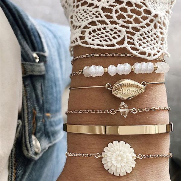 boho crystal beads flower bracelets & bangles for women trendy punk gold shell female 2021 bohemian bijoux 6pcs/set link, chain, Black
boho crystal beads flower bracelets & bangles for women trendy punk gold shell female 2021 bohemian bijoux 6pcs/set link, chain, Black