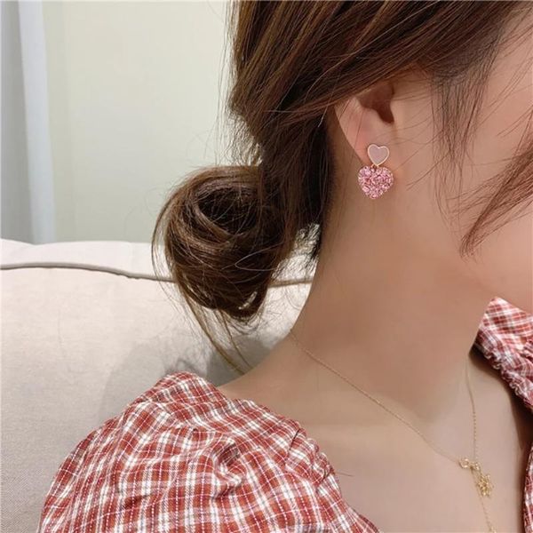 dangle & chandelier ghidbk elegant pink love heart pendientes drop earrings for women fashion full shiny rhinestone jewelry, Silver
dangle & chandelier ghidbk elegant pink love heart pendientes drop earrings for women fashion full shiny rhinestone jewelry, Silver