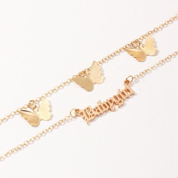 fashion double layer gold color link clavicle chain bohemian cute butterfly babygirl pendant choker necklace necklaces, Silver
fashion double layer gold color link clavicle chain bohemian cute butterfly babygirl pendant choker necklace necklaces, Silver