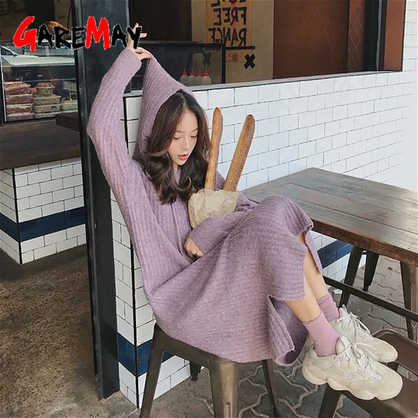 casual hooded knitted dress winter women's maxi sweater dress warm long loose thick long sleeve purple female 210428, Black;gray
casual hooded knitted dress winter women's maxi sweater dress warm long loose thick long sleeve purple female 210428, Black;gray